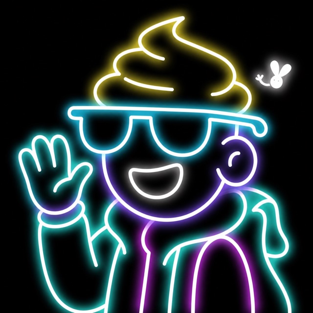 engin waving good morning — the neon avatar of @lens/elmengin